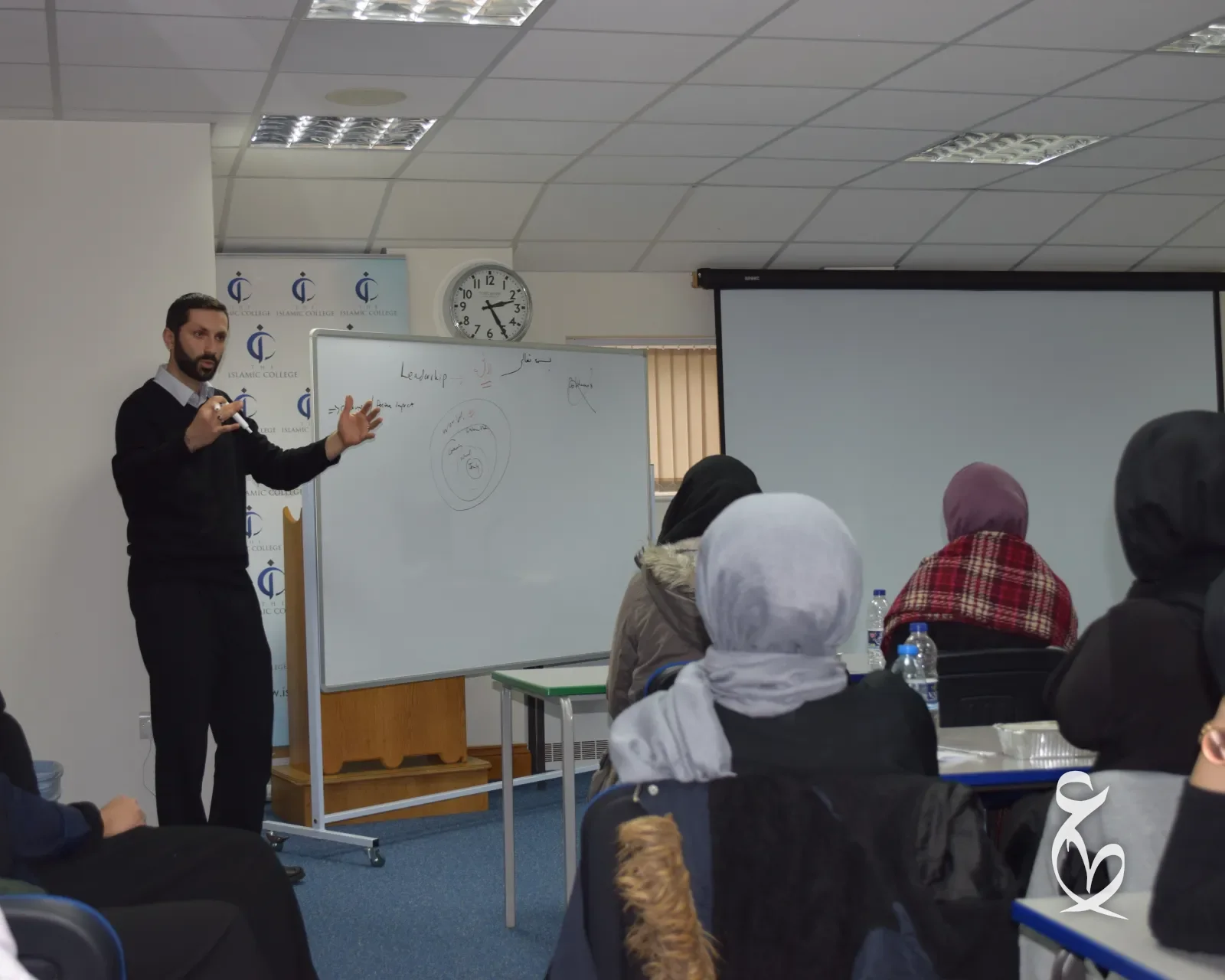 ATA students gathered at a community event